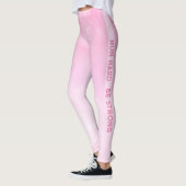 Führen Sie hart, seien Sie stark | Rosa Sportart a Leggings (Links)