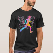 Führen Sie Künstlerischen Runner-Spaß für Marathon T-Shirt (Vorderseite)