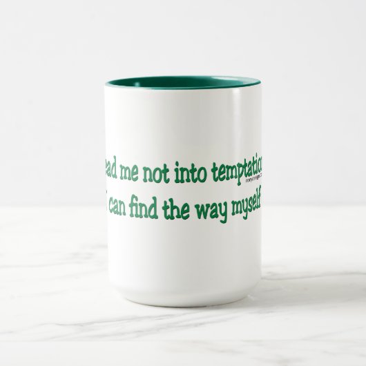 Führen Sie mich nicht in Versuchung Tasse (Zentrum)