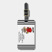 Führen Sie mich nicht in Versuchungs-Spaß Gepäckanhänger (Vorderseite vertikal)