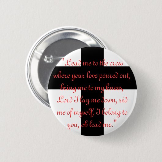 Führen Sie mich zum Kreuz - Knopf Button (Vorne & Hinten)