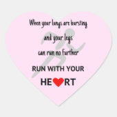 Führen Sie mit Ihrer Herzmotivation durch Herz-Aufkleber (Vorderseite)