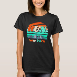 Führen Sie New York Sunrise City Silhouette Celebr T-Shirt