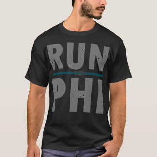Führen Sie PHI-Run Philadelphia Marathon Design au T-Shirt