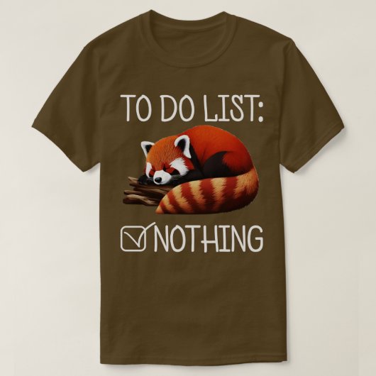 Führen Sie Red Panda 3 auf T-Shirt (Design vorne)