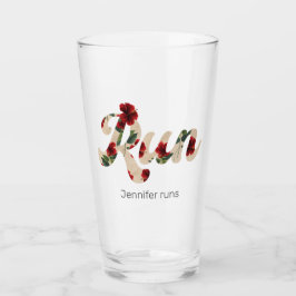 Führen Sie Retro-Typ Vintages rustikales Hibisken- Glas