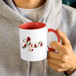 Führen Sie Retro-Typ Vintages rustikales Hibisken- Tasse