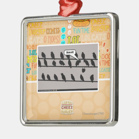 Führen Sie vor! Silbernes Ornament (Links)