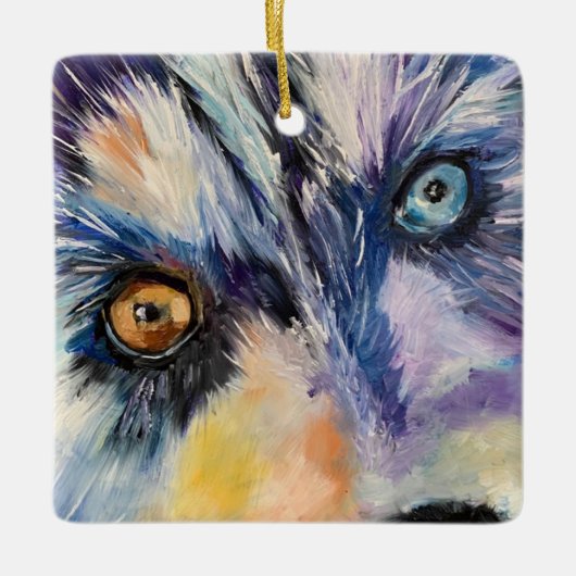 Führen wir color_Alaskan Keramik Ornament aus (Vorderseite)