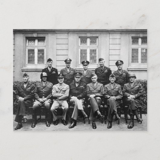 Führende amerikanische Militärbeamte des Zweiten W Postkarte (Vorderseite)