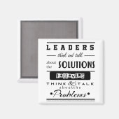 führende Motivationsträger Quote Black & White Ins Magnet (Vorderseite/Rückseite)