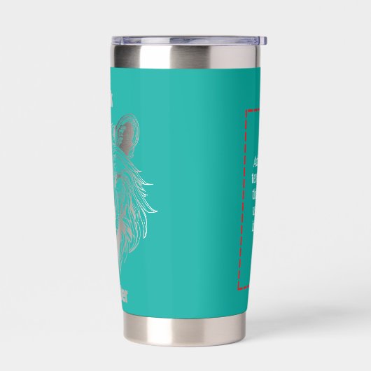 Führer des Pack Negative Space Wolf Thermobecher (Links)