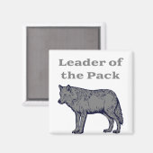 Führer des Pack Wolf Magnet (Vorderseite/Rückseite)