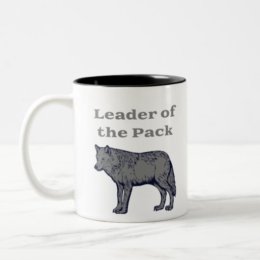 Führer des Pack Wolf Zweifarbige Tasse (Links)