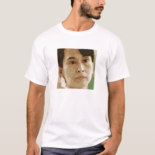 Führer-Grünschwarzes Aung San Suu Kyi Birma T-Shirt (Vorderseite)