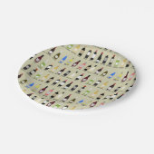 Führer zur Weinflaschenkennzeichnung Weinprobe Pappteller (Schrägansicht)