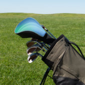 Führerabdeckung für blaue und grüne Gradienten Golf Headcover (In SItu)