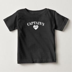 Führermädchen Pilot Niedliches Bootmilitär Baby T-shirt