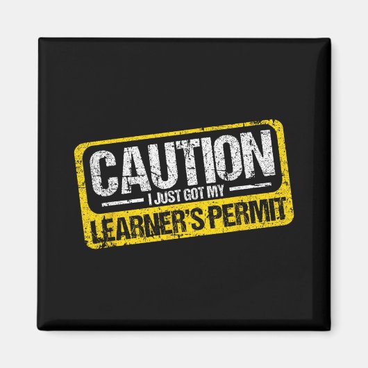 Führerschein Anfänger-Shirt Achtung Habe Gerade Magnet (Vorne)