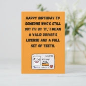 Führerschein Funny Birthday Grußkarte Einladung (Stehend Vorderseite)