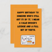 Führerschein Funny Birthday Grußkarte Einladung (Vorne/Hinten)