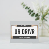 Führerschein für Taxi Postkarte (Stehend Vorderseite)