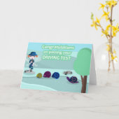 Führerschein - Grußkarte Karte (Gelbe Blume)