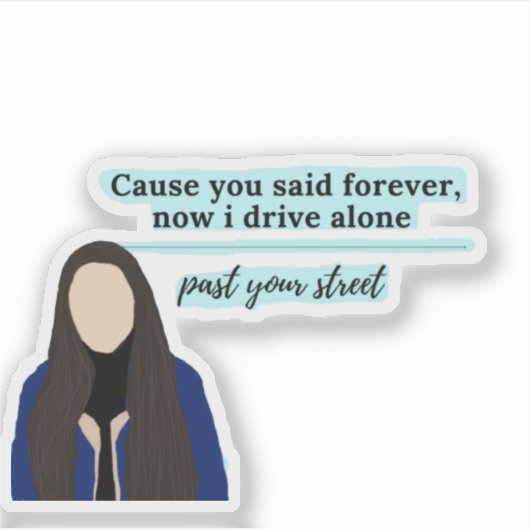 Führerschein von Olivia Rodrigo Aufkleber (Vorderseite)