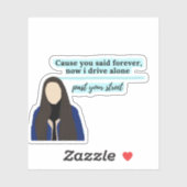 Führerschein von Olivia Rodrigo Aufkleber (Blatt)