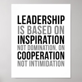 Führung beruht auf Inspiration Poster