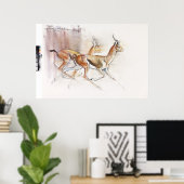 Führung der arabischen Gazellen 2010 Poster (Heimbüro)