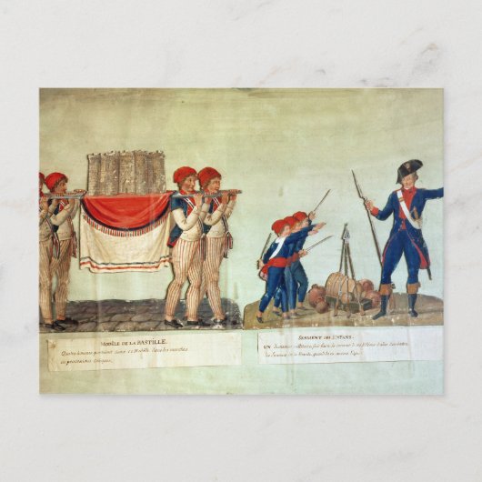 Führung des Modells der Bastille Postkarte (Vorderseite)