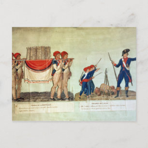 Führung des Modells der Bastille Postkarte