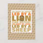 Führung durch Löwe Postkarte (Vorderseite)