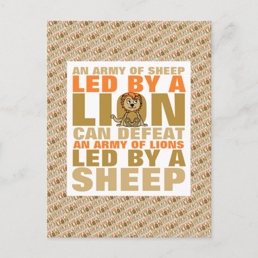 Führung durch Löwe Postkarte (Vorderseite)