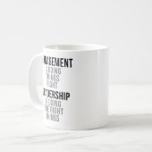 Führung tut das Richtige Kaffeetasse (Vorderseite Links)