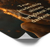 Führung und Mut Poster (Ecke)