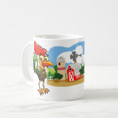 Führung und Umriss auf dem Bauernhof Kaffeetasse (Vorderseite Links)