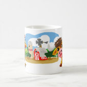 Führung und Umriss auf dem Bauernhof Kaffeetasse (Mittel)