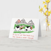 Führungs-Kuh-Gruß-Karte Karte (Gelbe Blume)