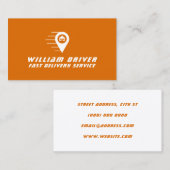 Führungs- und Lieferberuf Orange Visitenkarte (Vorne/Hinten)