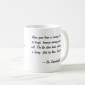 Führungs-Zitat-Tasse BO Schembechler Kaffeetasse (VorderseiteRechts)