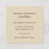 Führungskraft aus Marmor Quadratische Visitenkarte (Rückseite)