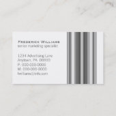 Führungskraft Bars Business Card, grau Visitenkarte (Rückseite)