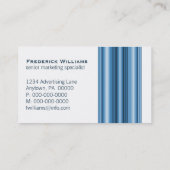 Führungskraft Bars Business Card, helles Blau Visitenkarte (Rückseite)