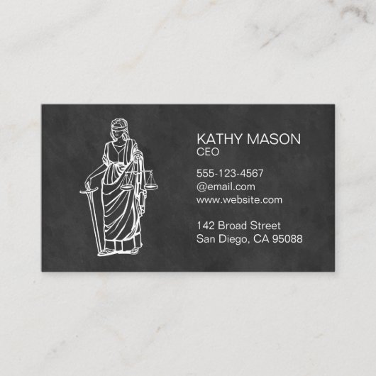 Führungskraft | Berater | Rechtsanwaltsgesetz Visitenkarte (Vorderseite)