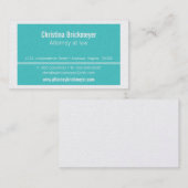 Führungskraft Berufliche Visitenkarte, Türkis Visitenkarte (Vorne/Hinten)