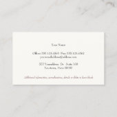 Führungskraft Berufliches Vintages Braunleder Visitenkarte (Rückseite)