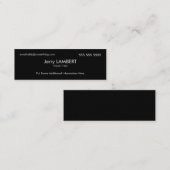 Führungskraft Black Mini Visitenkarte (Vorne/Hinten)