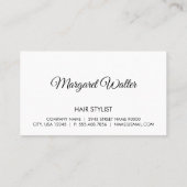 Führungskraft Black | Monogramm Visitenkarte (Rückseite)